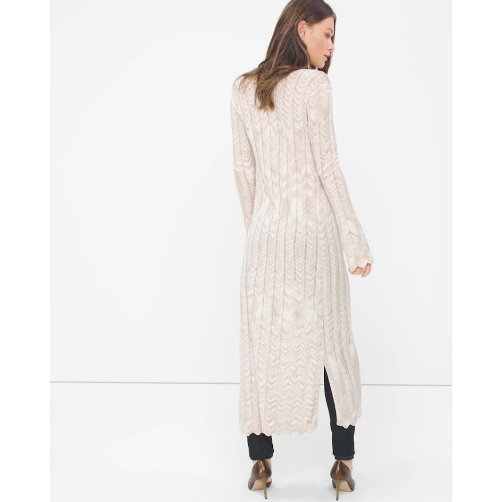 WHBM Cardigan Long Chevron Sweater Coverup Size M